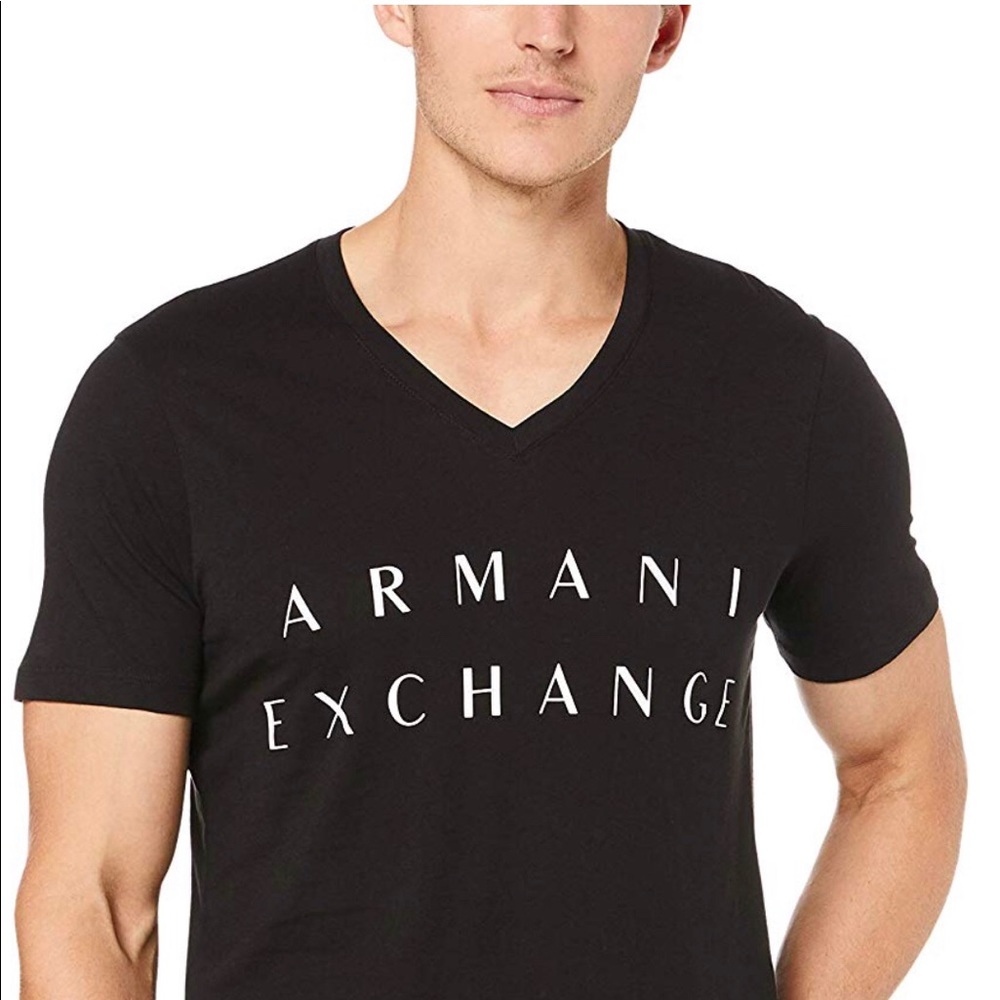 Men’s Basic Logo Armani V Neck T Shirt